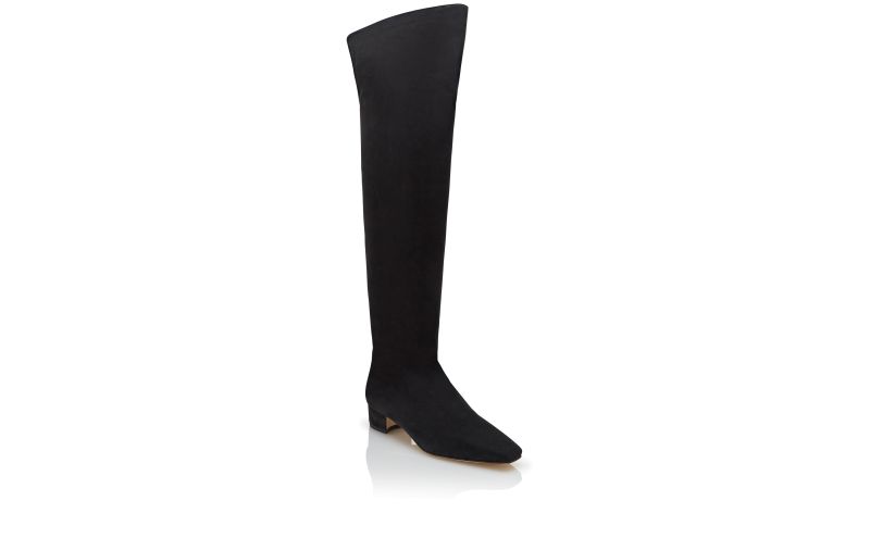 GORE, Black Suede Knee High Boots, 1535 GBP