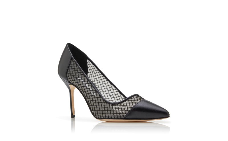 Capcourme, Black Nappa Leather Pointed Toe Pumps - AU$763.00