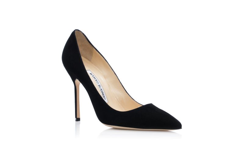 Bb, Black Suede Pointed Toe Pumps - AU$1,115.00