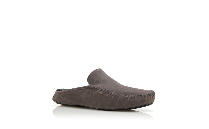 Designer Grey Suede Slippers