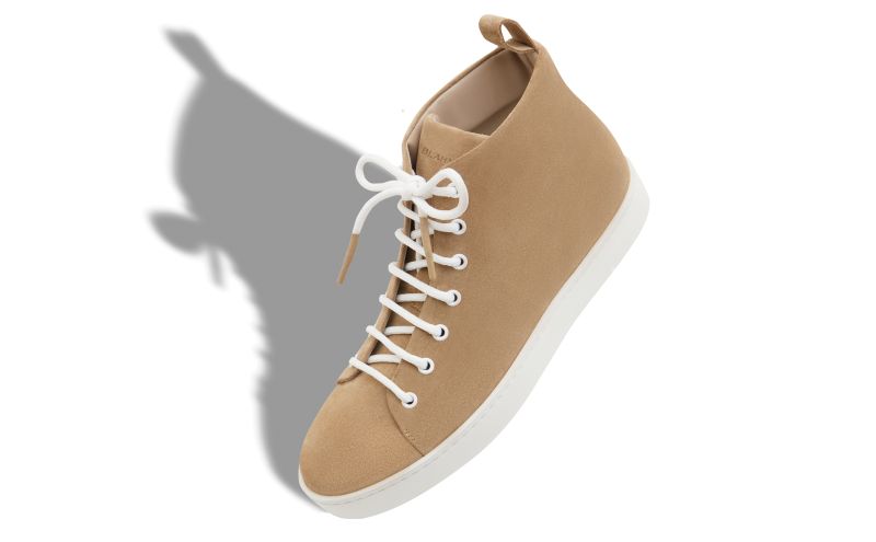 Semanadohi, Light Brown Suede Lace Up Sneakers - CA$965.00
