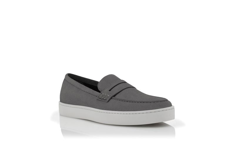 Ellis, Grey Suede Slip On Loafers - US$695.00