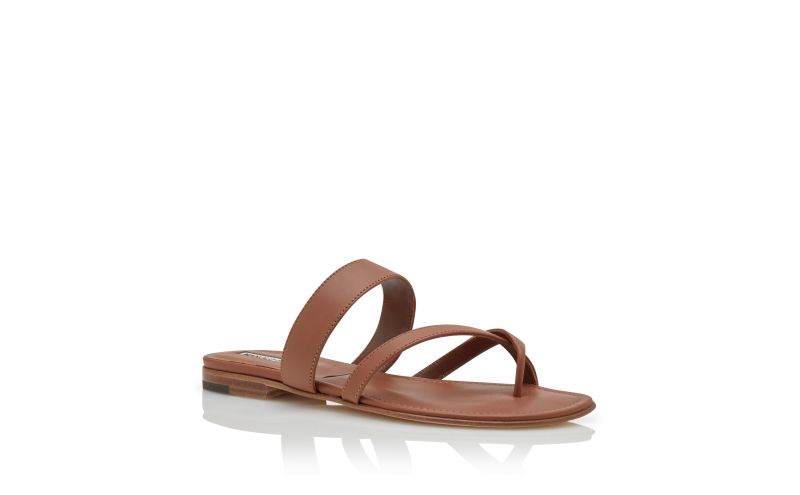 Susa, Brown Calf Leather Flat Sandals - CA$965.00