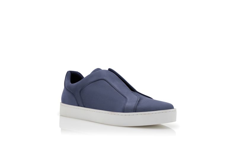 Agilio, Navy Blue Calf Leather Sneakers - US$885.00