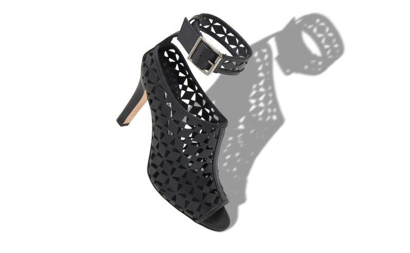 Tingah, Black Calf Leather Cut Out Pumps  - €1,175.00 