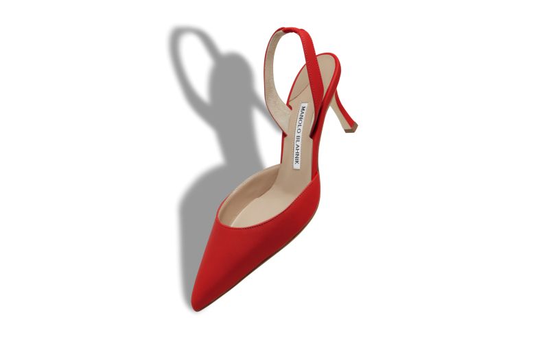 Carolyne 70, Red Nappa Leather Slingback Pumps - AU$1,275.00