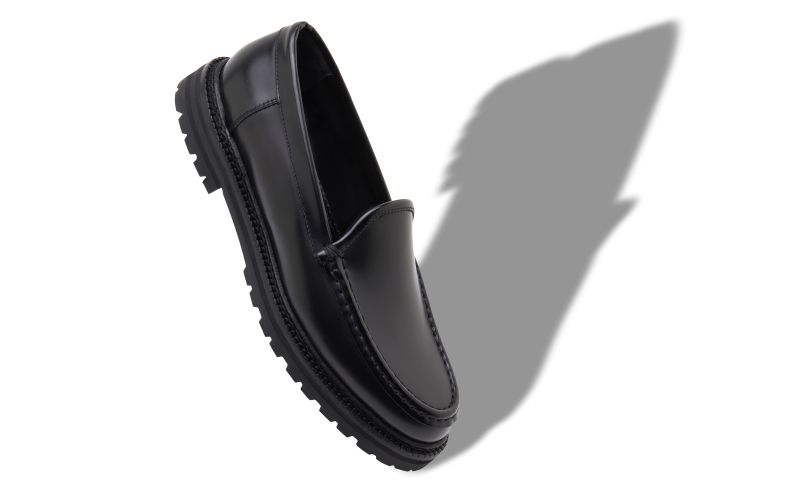 Dineralo, Black Calf Leather Loafers - £695.00 
