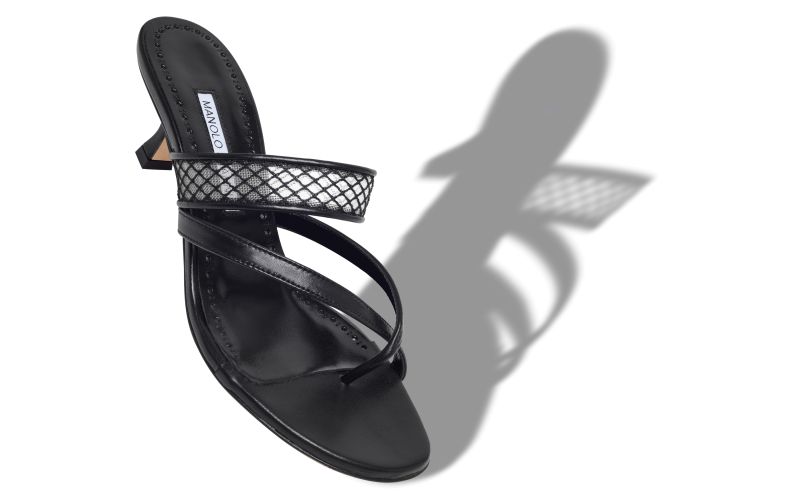 Sulna, Black Nappa Leather Mules - US$448.00 