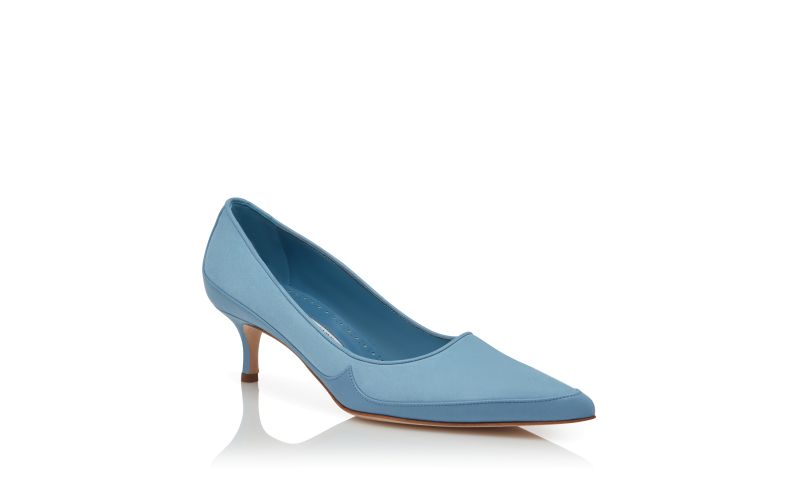 Axidiaso, Blue Nappa Leather and Suede Pumps - €875.00