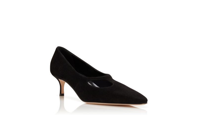 Aischines, Black Suede Cut Out Detail Pumps - £695.00