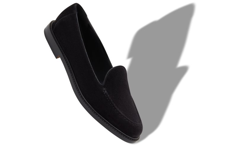 Maxy, Black Calf Suede Loafers - CA$1,195.00 