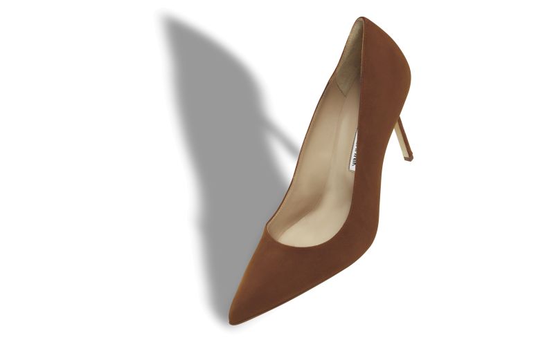 Bb 90, Brown Suede Pointed Toe Pumps - US$725.00