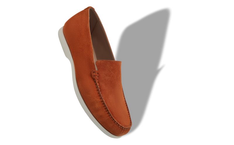Monaco, Orange Suede Boat Shoes - AU$1,255.00 