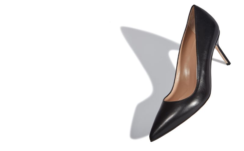 Bb calf 70, Black Calf Leather pointed toe Pumps - US$725.00