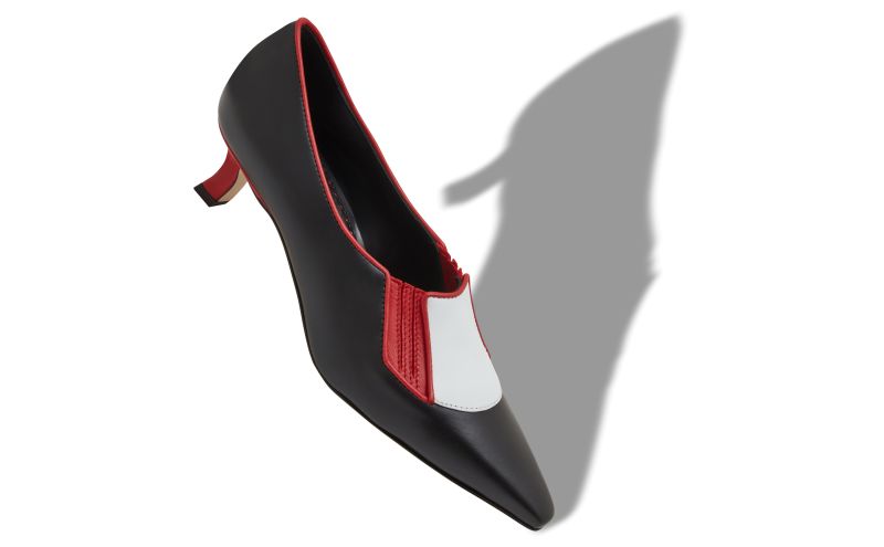 Diodoros, Black, Red and White Calf Leather Shoe Booties - €935.00 