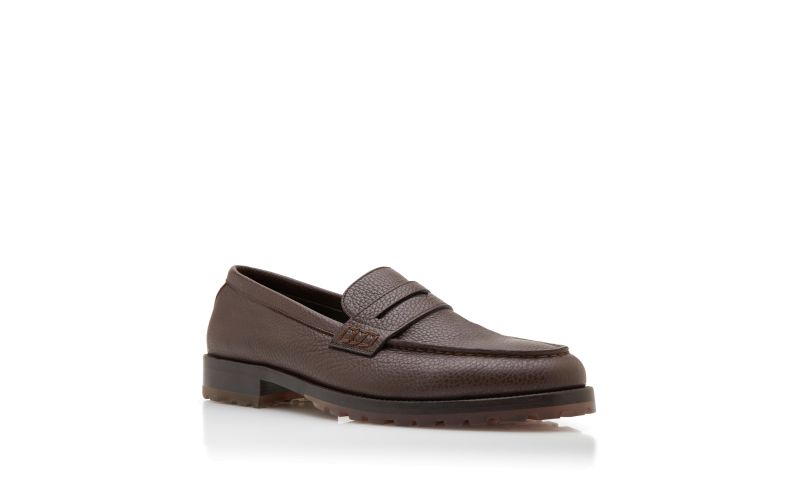 Randy, Dark Brown Calf Leather Penny Loafers - €825.00
