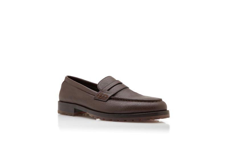 Randy, Dark Brown Calf Leather Penny Loafers - CA$1,165.00