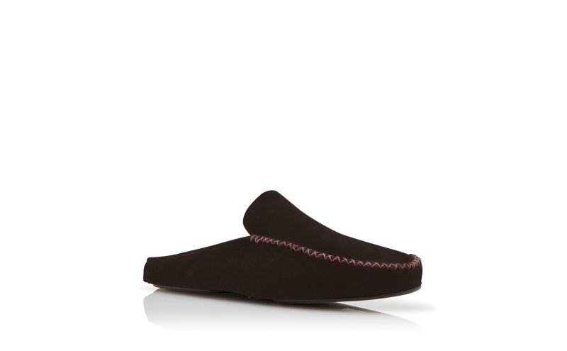 Crawford, Dark Brown Suede Slippers - AU$1,095.00