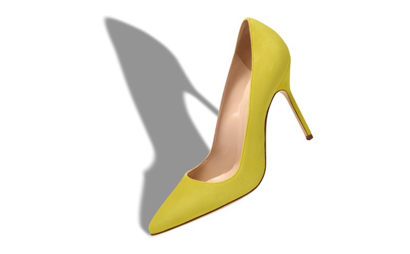 Bb, Yellow Suede Pointed Toe Pumps - US$865.00
