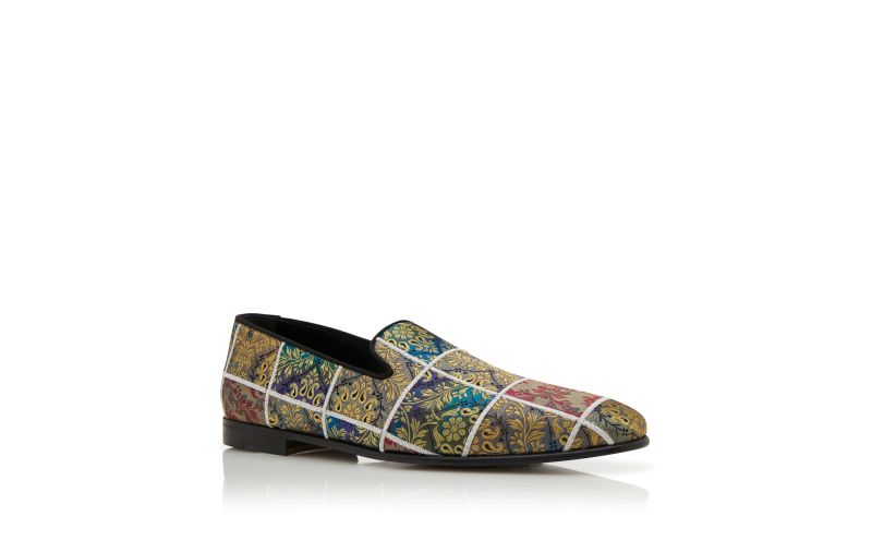 Mario, Multi Jacquard Patchwork Slippers  - US$1,295.00