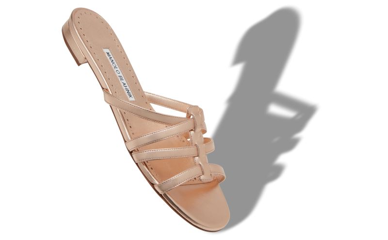 RIRAN, Copper Nappa Leather Sandals, 745 USD