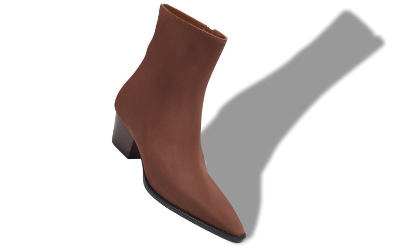 Aliera, Brown Nubuck Ankle Boots  - US$1,165.00 