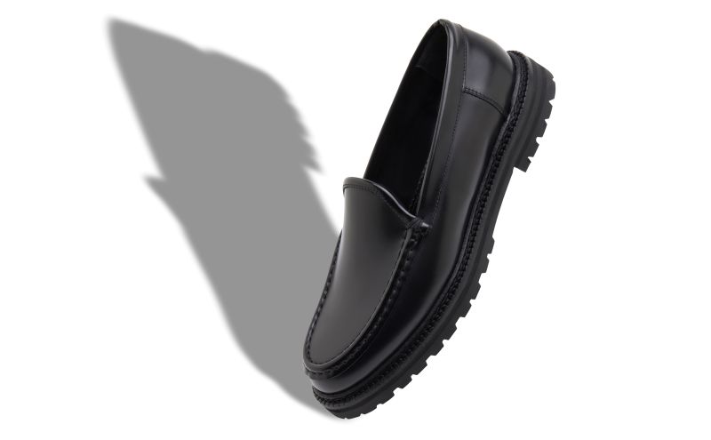 Dineralo, Black Calf Leather Loafers - £695.00