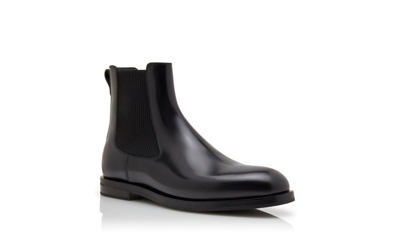Sempione, Black Calf Leather Ankle Boots - AU$2,045.00