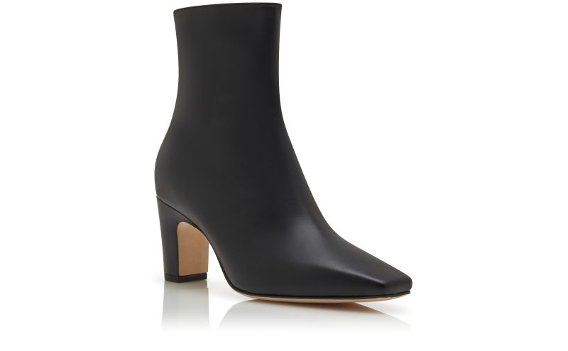 Ofaralo, Black Calf Leather Ankle Boots - US$1,395.00
