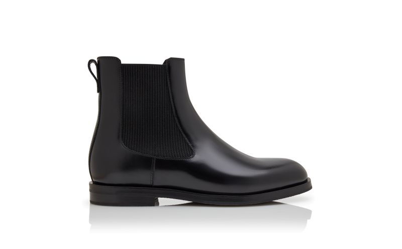 Side view of Sempione, Black Calf Leather Ankle Boots - AU$2,045.00