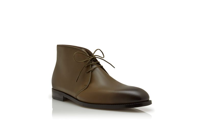 Warwick, Khaki Calf Leather Ankle Boots - CA$738.00