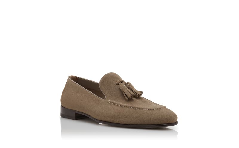 Chester, Khaki Suede Tassel Loafers - US$995.00