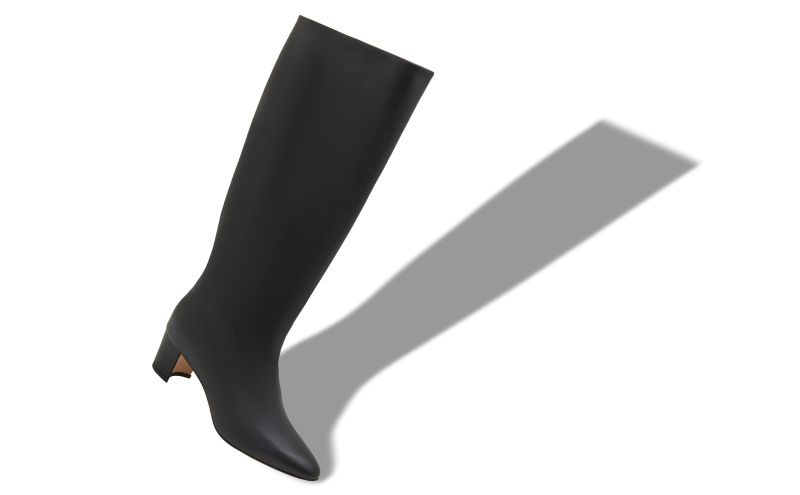Myra, Black Calf Leather Knee High Boots  - €1,495.00 