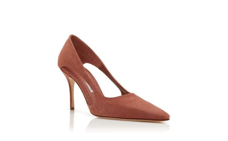 Boukefalos, Brown Suede Cut Out Detail Pumps - US$935.00