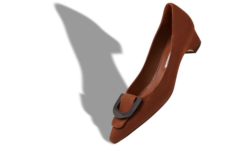 Beti, Brown Suede Pointed Toe Pumps  - AU$1,535.00