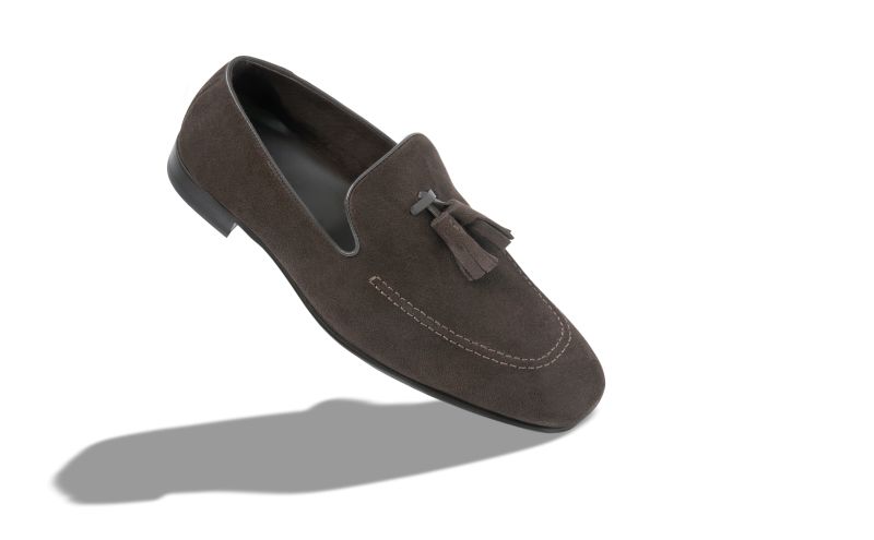 Chester, Dark Brown Suede Loafers - US$448.00