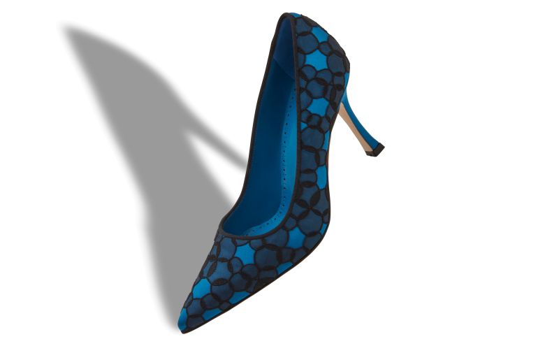 Neliraval, Blue Satin Pumps  - US$568.00