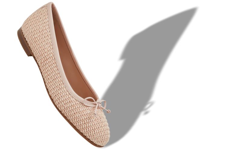 Veralli, Light Pink Raffia Ballerina Flats - CA$1,115.00 