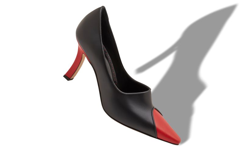Nikaia, Black and Red Calf Leather Pumps  - €845.00 