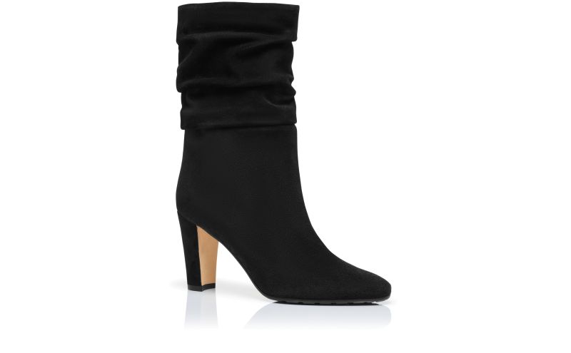 Calasso, Black Suede Mid Calf Boots - €995.00
