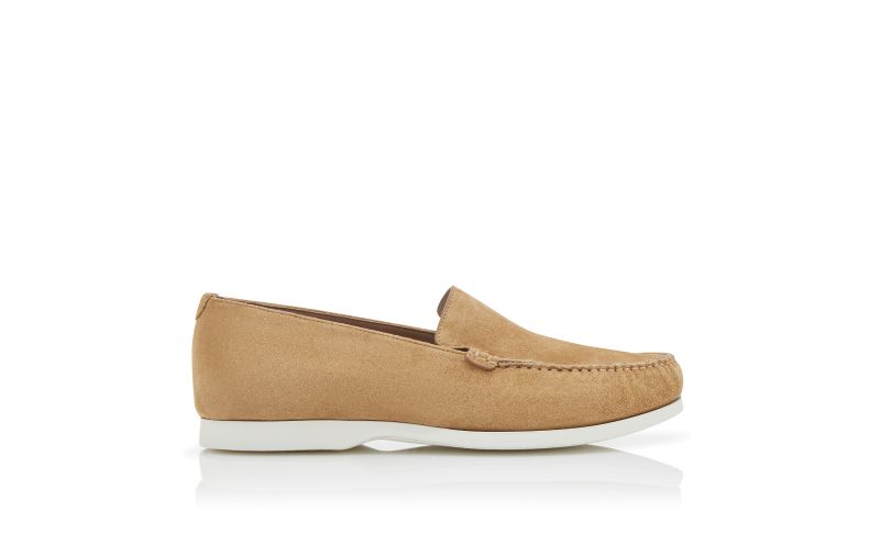 Side view of Monaco, Brown Suede Boat Shoes - CA$538.00