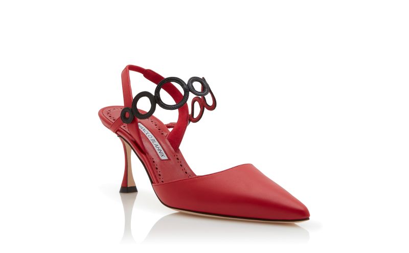 Sidi, Red Nappa Leather Slingback Pumps - AU$898.00