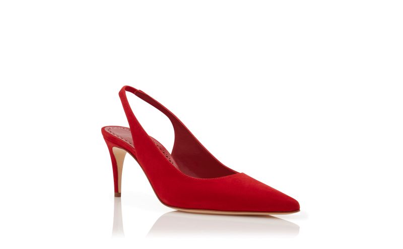 PALEDARC, Red Suede Slingback Pumps , 675 GBP