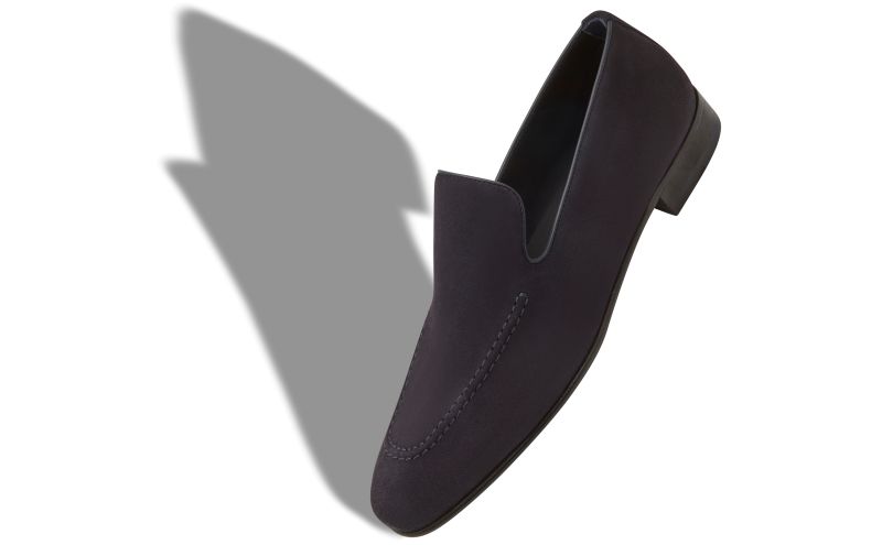 Truro, Navy Blue Suede Loafers  - AU$1,525.00