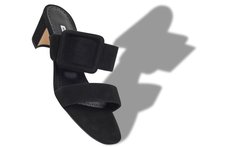 Titubanew, Black Suede Mules - US$925.00 