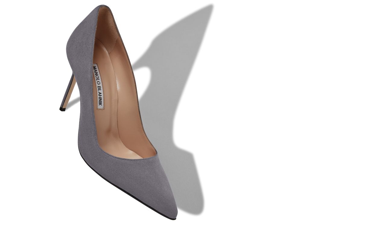 BB | Grey Suede Pointed Toe Manolo Blahnik