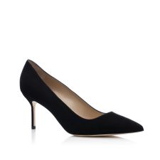 BB 70 | Black Suede Pointed Toe Pumps | Manolo Blahnik