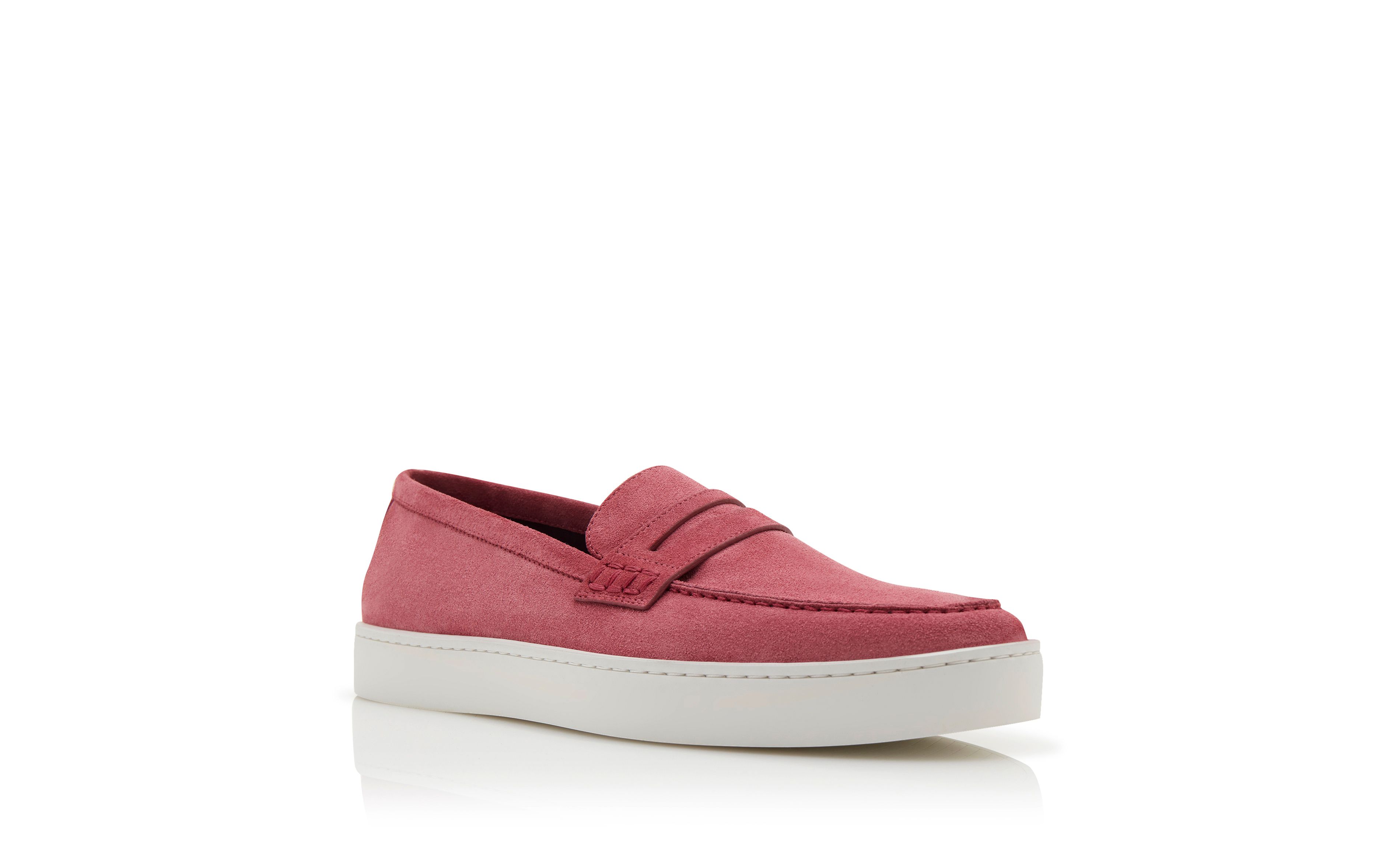 Designer Pink Suede Slip On Loafers - Image Upsell