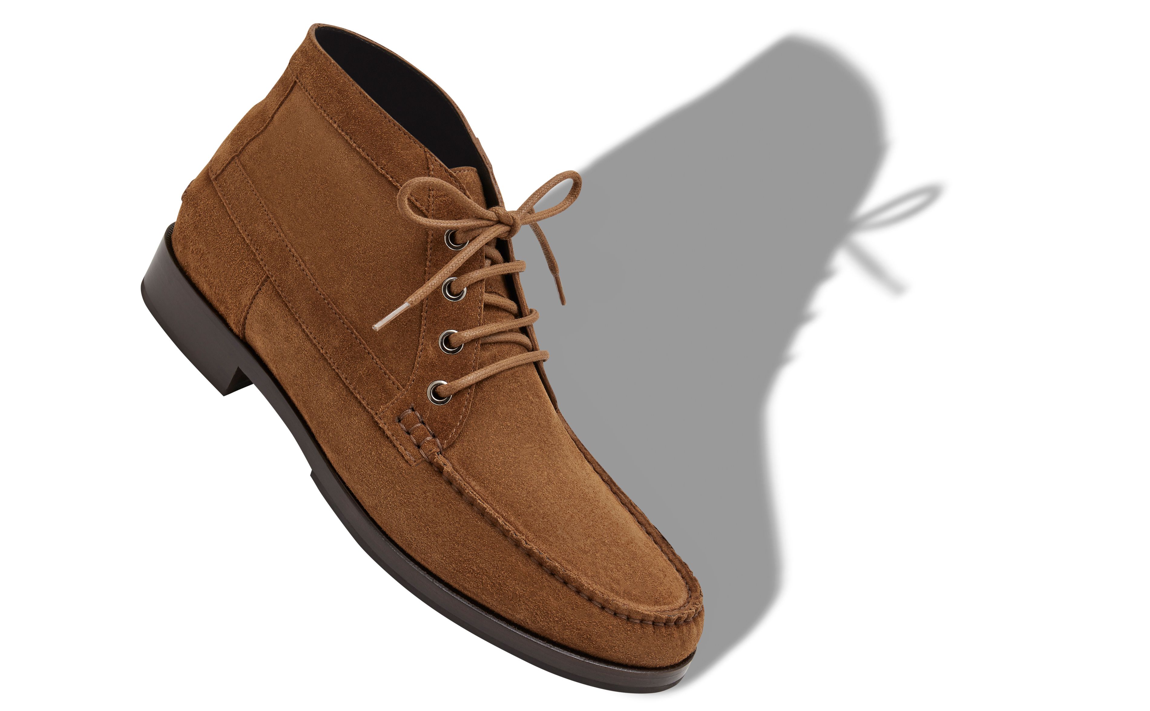 Designer Brown Calf Suede Ankle Boots - Image small_image