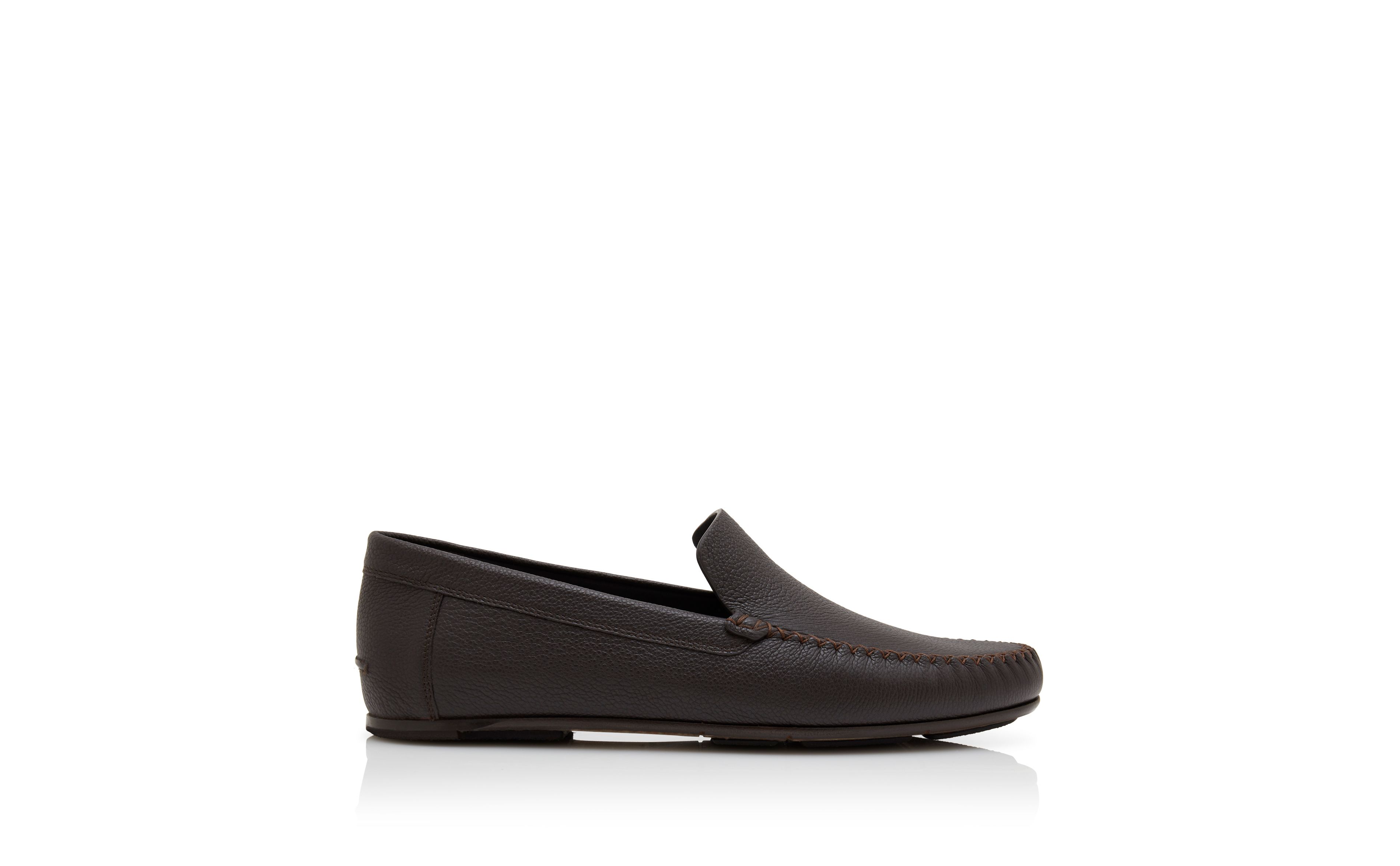 Designer Dark Brown Calf Leather Slippers - Image Upsell